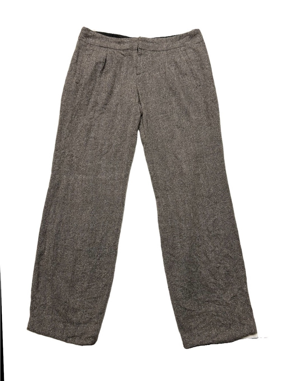 Alice + Olivia Low Rise Wide Leg Trousers Pants  Brown Tweed Women's 10 Academia